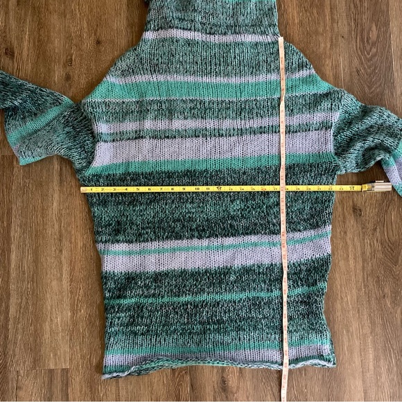 Free People Candy Stripe Tunic Waterfalls Alpaca Wool Sweater - Picture 13 of 14